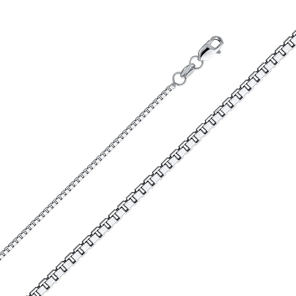 14K White Gold 1.2 mm Box Chain - 16"